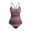 Maillot de Bain Tribal Aztèque Imprimé Au Dos Une-Pièce - multicolor XL | US 12