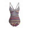 Maillot de Bain Tribal Aztèque Imprimé Au Dos Une-Pièce - multicolor XL | US 12