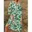 Robe Mi-Longue Fleurie Imprimée Manches Trois-quarts à Col Relevé - Vert XL | US 12