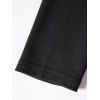 Robe Mi-Longue Gothique Asymétrique Ceinturée à Epaule Dénudée à Manches Longues à Lacets - Noir XXL