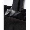 Robe Mi-Longue Gothique Asymétrique Ceinturée à Epaule Dénudée à Manches Longues à Lacets - Noir XXL