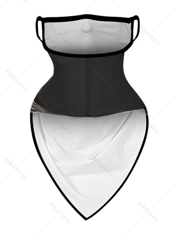 Masque Triangulaire D'oreilles Suspendue Halloween à Imprimé Crâne - multicolor A 