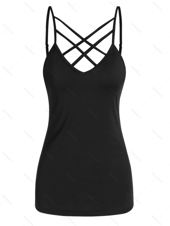 Ensemble de Haut de Noël Croisé à Imprimé Flocon de Neige à Manches Longues avec Camisole Deux Pièces - Rouge foncé S