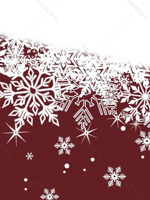 Ensemble de Haut de Noël Croisé à Imprimé Flocon de Neige à Manches Longues avec Camisole Deux Pièces - Rouge foncé S