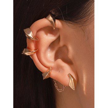 

Single Gothic Punk Devil Claw Clip-on Ear Piercing Ear Cuffs, Golden