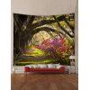 Tapisserie Murale à Imprimé Paysage de Forêt Fleuri - multicolor B 100*150CM