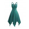 Robe Mouchoir Nouée en Avant à Bretelle en Couleur Unie à Cordon - Vert XXL | US 14