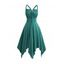 Robe Mouchoir Nouée en Avant à Bretelle en Couleur Unie à Cordon - Vert XXL | US 14