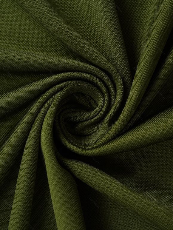 Robe Décontractée Vintage en Blocs de Couleurs à Taille Haute - Vert S | US 4