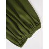 Robe Décontractée Vintage en Blocs de Couleurs à Taille Haute - Vert M | US 6