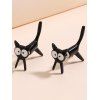 Boucles D'Oreilles Forme de Chat Mignon Design - Noir 