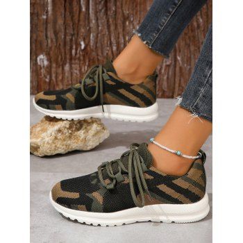 

Women's Camouflage Sports Shoes Breathable Low Top Running Jogging Sneakers Casual Outdoor Gym Trainers, Coffee