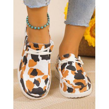 

Slip-on Shoes New Canvas Shoes Women's Leopard Print Retro Flat Casual Shoes, Multicolor