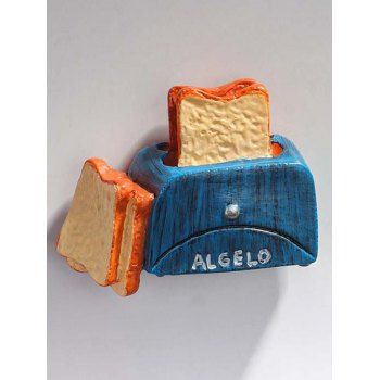

Creative & Funny 3D Bread Machine Design Refrigerator Magnetic Sticker, Multicolor a
