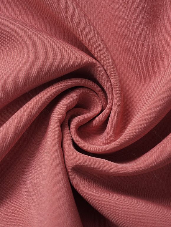 Saint Valentin femme haute Low Wrap Style Midi col V couleur unie irrégulier Casual A Line robe - Rose clair S | US 4