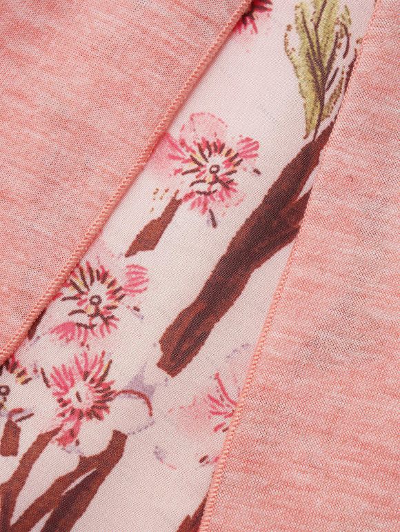 Saint Valentin femmes haute basse été Floral Strap cordon de serrage débardeur - Rose clair S | US 4