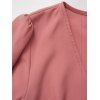 Saint Valentin femme haute Low Wrap Style Midi col V couleur unie irrégulier Casual A Line robe - Rose clair S | US 4