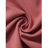Saint Valentin femme haute Low Wrap Style Midi col V couleur unie irrégulier Casual A Line robe - Rose clair L | US 8-10
