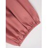 Saint Valentin femme haute Low Wrap Style Midi col V couleur unie irrégulier Casual A Line robe - Rose clair L | US 8-10
