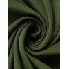 Ruffles Flounce V cou cou couleur unie couleurs et collier en couches motif de sauvetage - Vert profond S | US 4
