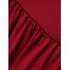 Saint Valentin couleur unie Style Corset O-ring taille haute sans manches robe A Line - Rouge foncé S | US 4