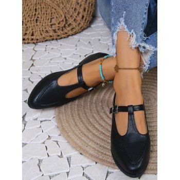 

French Style Chunky Heel Shoes Vintage Jane Vintage Shoes, Black