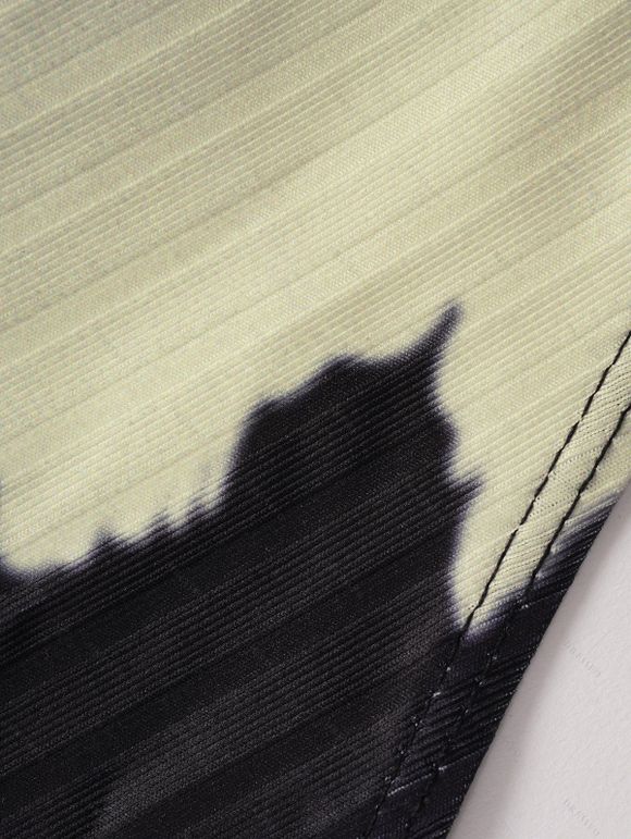 Maillot de bain trois pièces taille moyenne avec bretelles réglables et col en U Tie Dye - café lumière S | US 4