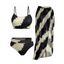 Maillot de bain trois pièces taille moyenne avec bretelles réglables et col en U Tie Dye - café lumière L | US 8-10