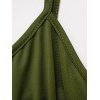 Robe Asymétrique à Bretelle Fine en Couleur Unie sans Manches - Vert profond M | US 6