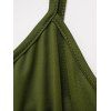Robe Asymétrique à Bretelle Fine en Couleur Unie sans Manches - Vert profond XL | US 12