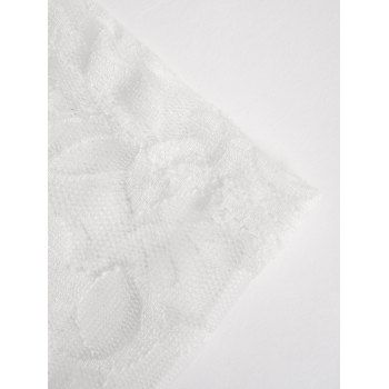 Short Sleeve Open Front Bowknot Coverups And Solid Color Top Set 