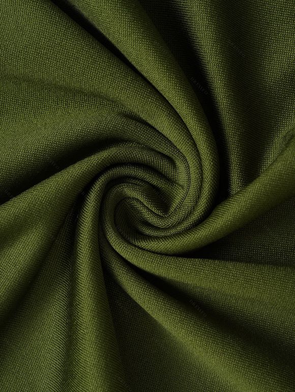 Haut Confortable Décontracté de Couleur Unie à Manches Longues et Col Bénitier pour Femmes - Vert profond M | US 6