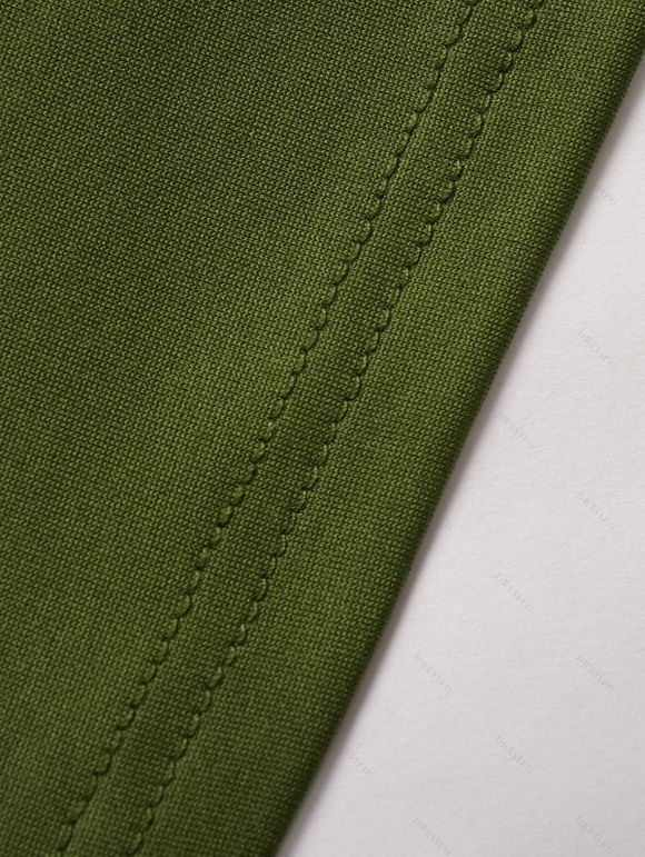 Haut Confortable Décontracté de Couleur Unie à Manches Longues et Col Bénitier pour Femmes - Vert profond M | US 6