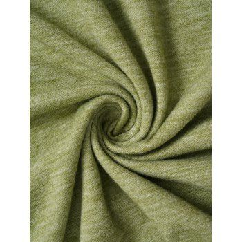 Square Neck Mock Button Dress Plain Color Short Sleeve Dress 
