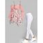 Saint Valentin Mock bouton irrégulier dessus et dentelle vers le haut pantalon mince uni - multicolor S | US 4