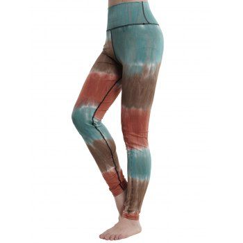 

Women High Waist Seamless Gym Fitness Tie Dye Pencial Casual Colorblock Leggings, Multicolor b