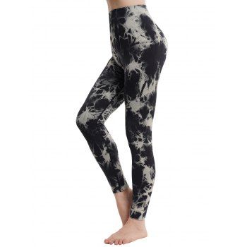 

Women High Waist Seamless Gym Fitness Tie Dye Pencial Casual Leggings, Dark gray