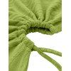Mini Robe Plissée Découpée à Une Epaule sans Manches - Vert clair L | US 8-10