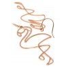 Boucles D'Oreilles Pendantes Créative Motif Flamant Rose et Oiseau à Sculpture Creuse pour Femmes - d'or 