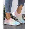 Women Breathable Gradient Comfortable Fashionable Knitted Athletic Shoes - Rose EU 41