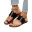 Women's Toe-Loop Flat Sandals Retro Style Flat Shoes - Blanc EU 39