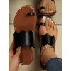 Women's Toe-Loop Flat Sandals Retro Style Flat Shoes - Noir EU 39