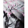 Robe D'Été sans Manches avec Imprimé Fleurs de Prunier et Ceinture de Poitrine - Blanc L | US 8-10