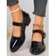 Chunky Heel Soft Bottom Fashionable Comfortable One-Strap Vintage Single Shoes - Noir EU 43