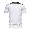 T-shirt à Manches Courtes à Deux Tons pour Homme - Blanc XXL