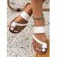 Fashionable Summer Beach Flats Flip Flops Outdoor Slippers - Blanc EU 36