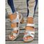 Women's Chunky Heeled Waterproof Platform Soft Leather Sandals - Argent EU 40