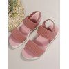 Elegant Slingback Wedge Elastic Outdoor Flatform Sandals - Rose clair EU 43
