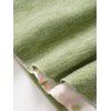 Robe D'Eté Fleurie Imprimée Ceinturée à Epaule Ouverte Ourlet en O à Volants - Vert clair XL | US 12