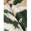 Robe D'Eté Teintée Zippée Superposée en Blocs de Couleurs à Col Superposé - Vert S | US 4